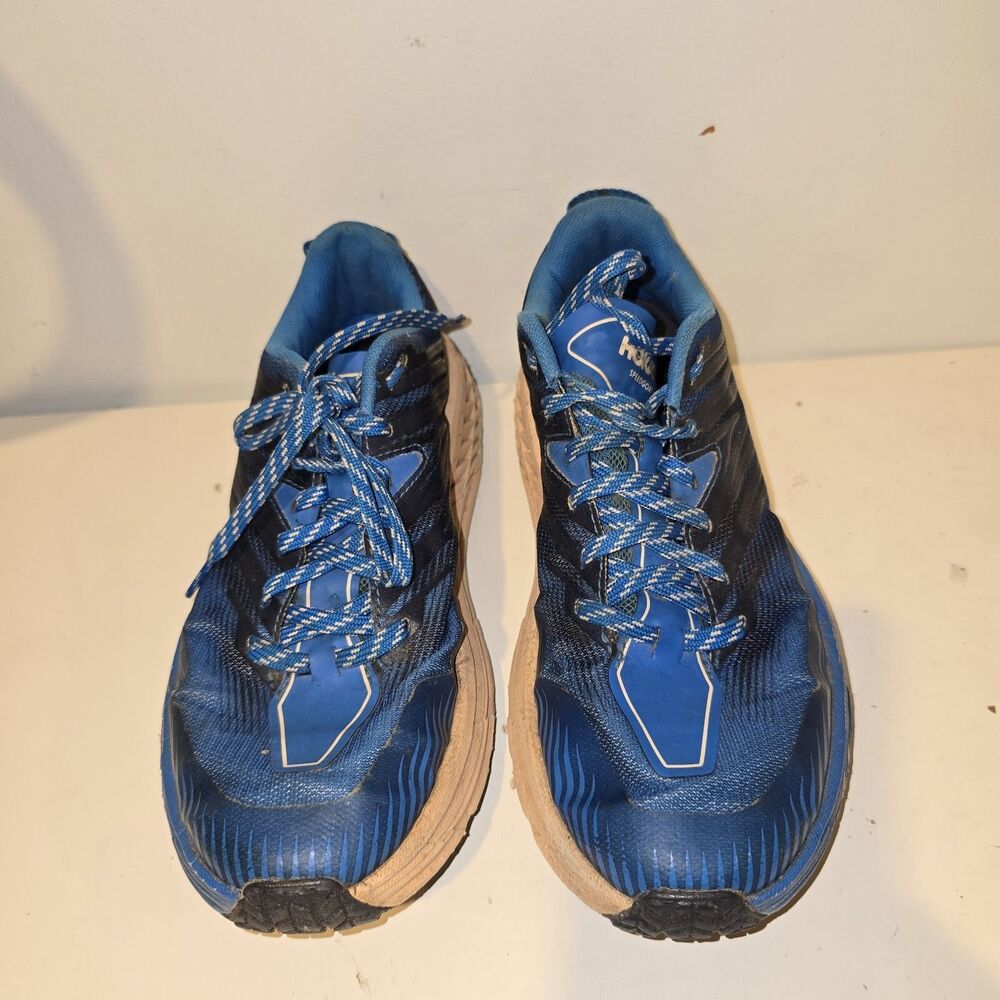 Hoka One One Speedgoat 4 Blue Apricot Running Sneakers Shoes Women 8.5